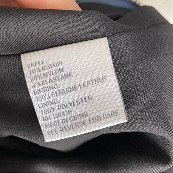 Carlisle New York Zip Up Jacket Women’s Size 4 Leather Trim Black Blue Chic - Picture 8 of 8